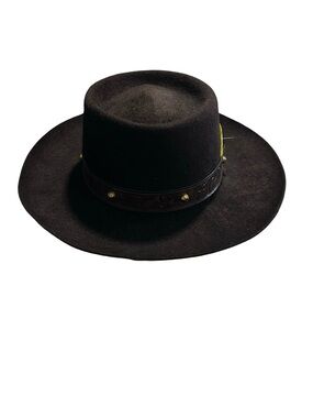 Vtg Bailey Stud Brown Wool Gus Cowboy Hat Size 7 1/2 XL Western Rare Ranch Rodeo